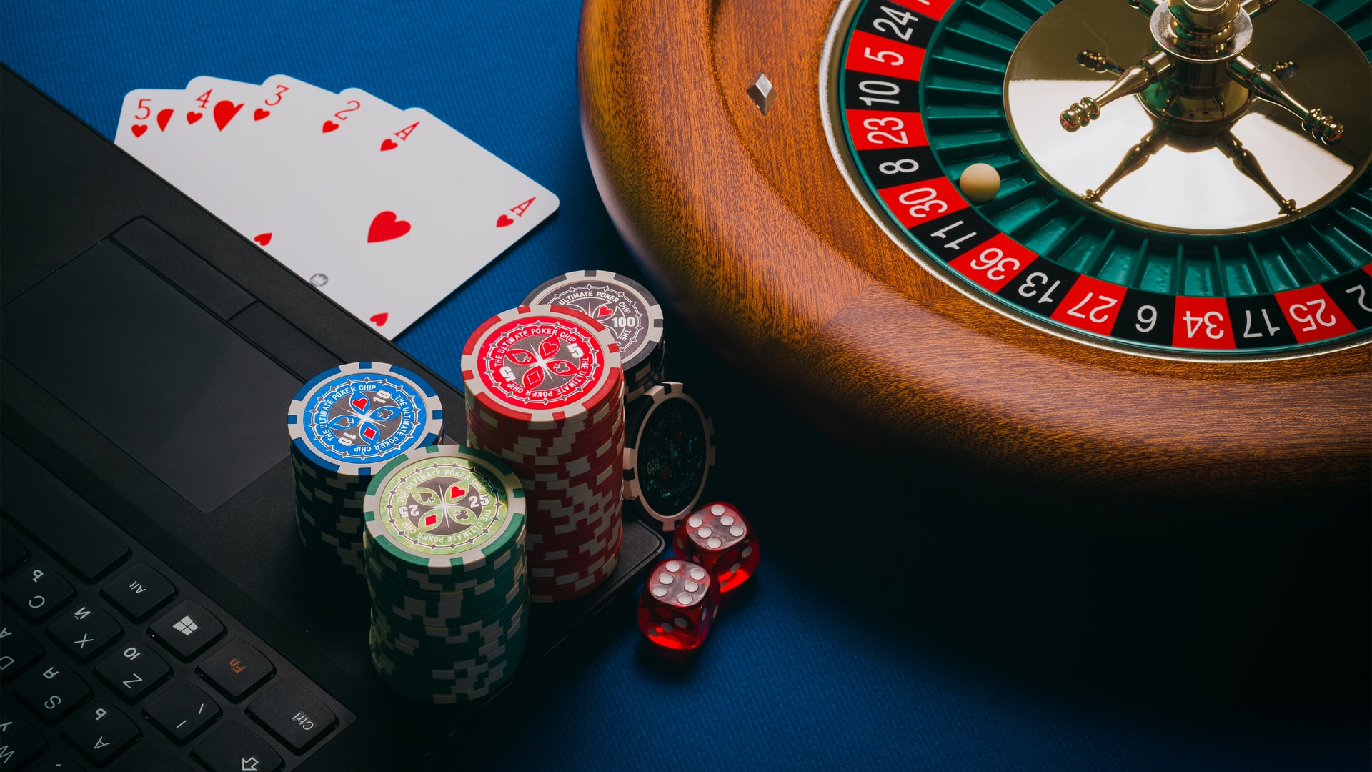 Online gambling stock image